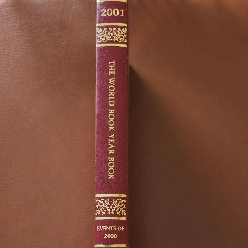 Elegant Red and Gold Decorative 2001 Book